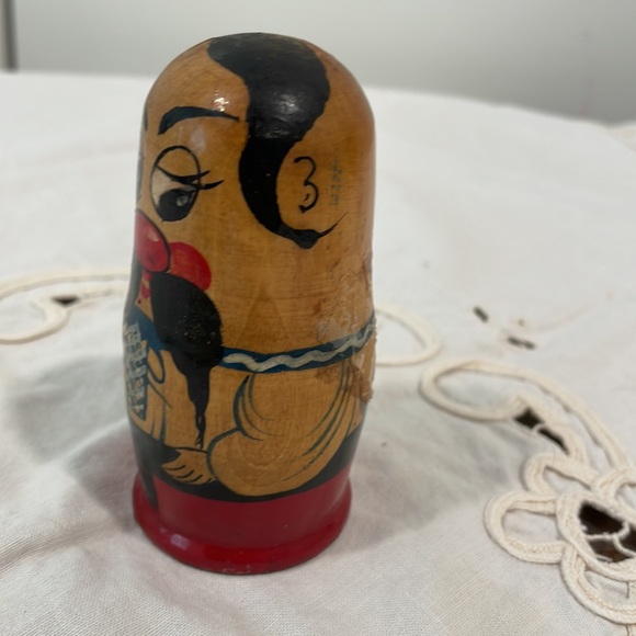 Vintage Wooden Caricature Asian Man - Picture 6 of 9